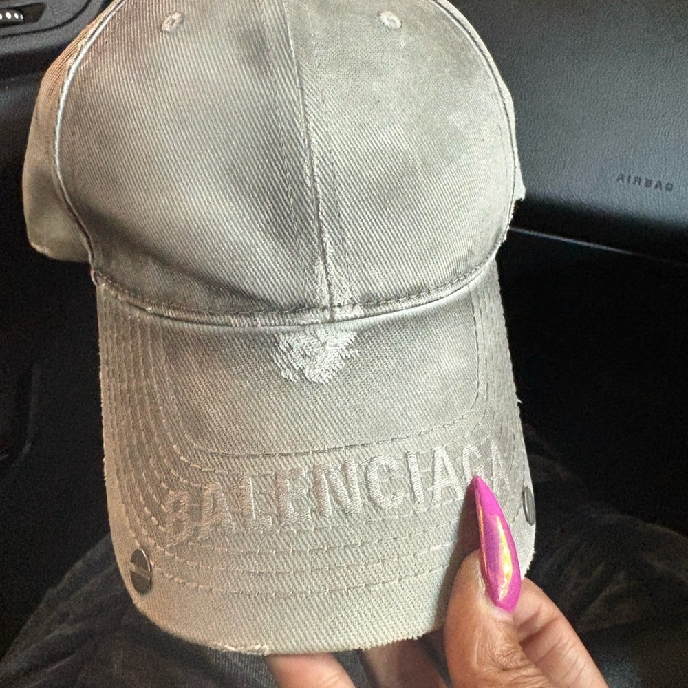 Balenciaga Distressed Gray Cap